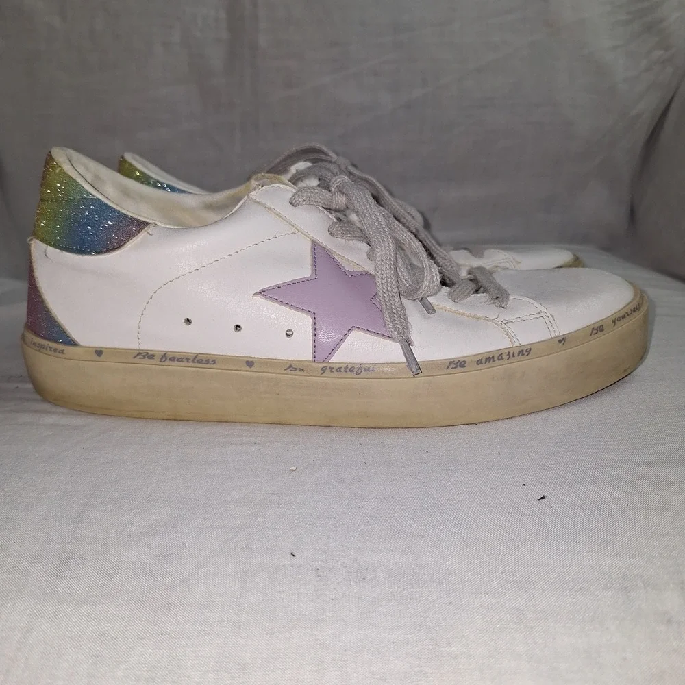 SHU SHOP Women Reba Multi Sparkle Sneakers Sz 10 Casual Streetwear‎ Athleisure